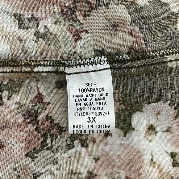 Andree by Unit Floral Babydoll Top 3X NWT - Picture 8 of 8